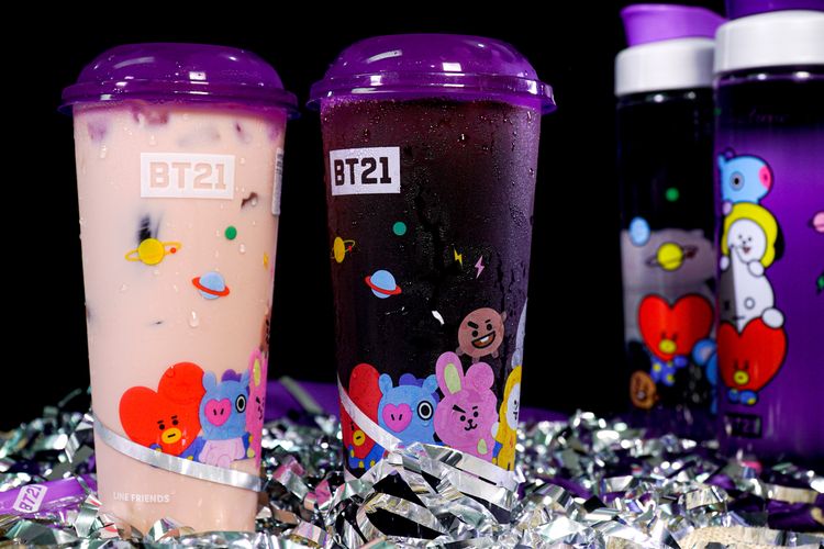 Menu kolaborasi Chatime x BT21. (Sumber: Kompas)