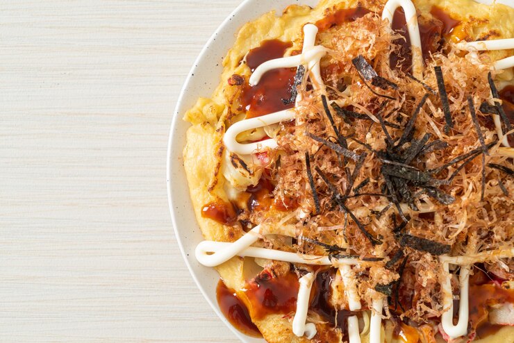 Ilustrasi resep okonomiyaki. (Sumber: Freepik)